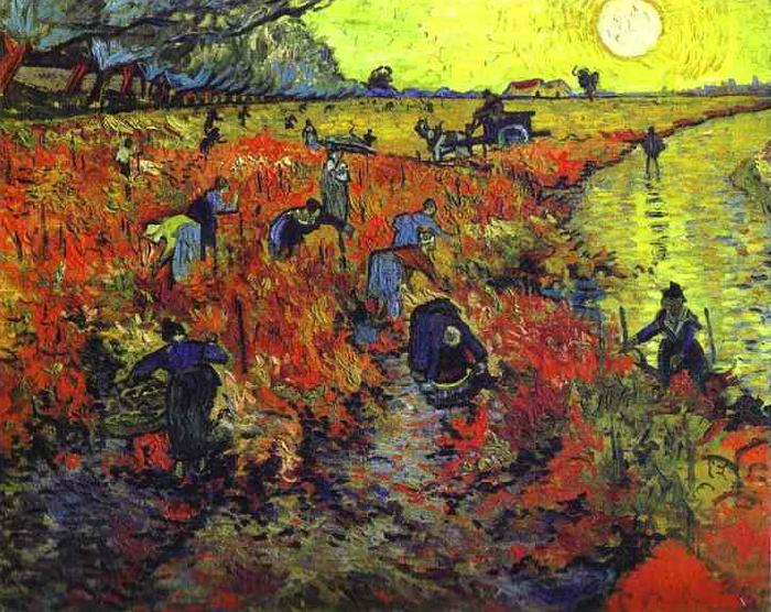 Vincent Van Gogh The Red Vineyard Norge oil painting art